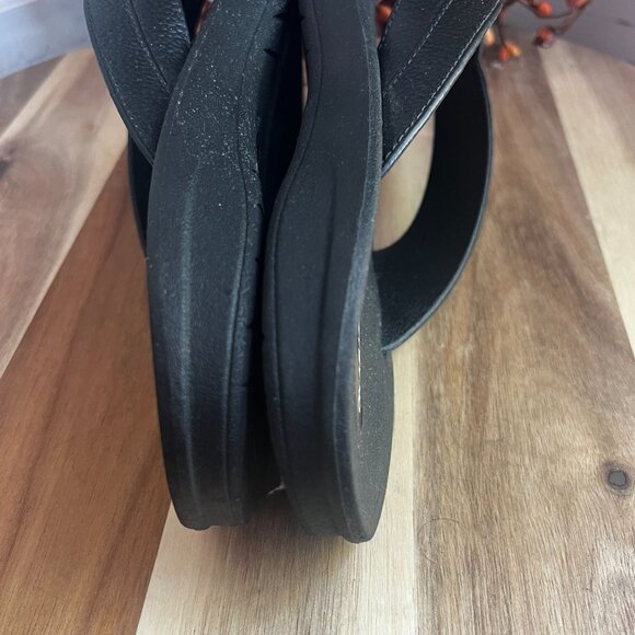 Okabashi Voyager Men's Flip Flops Thong Sandal Sz 11M in Black Slip Resistant - Picture 7 of 9